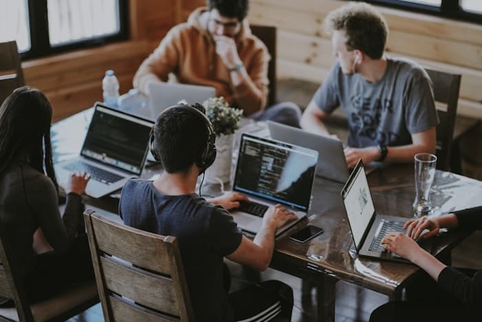 Technology consulting team collaborating